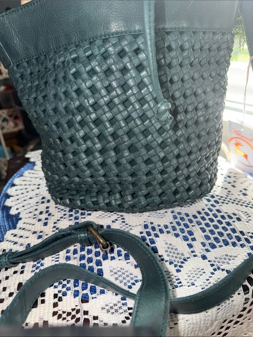 NWT Ashwood Woven Leather Bucket Bag. Crafted in the UK 100% Genuine Leather!